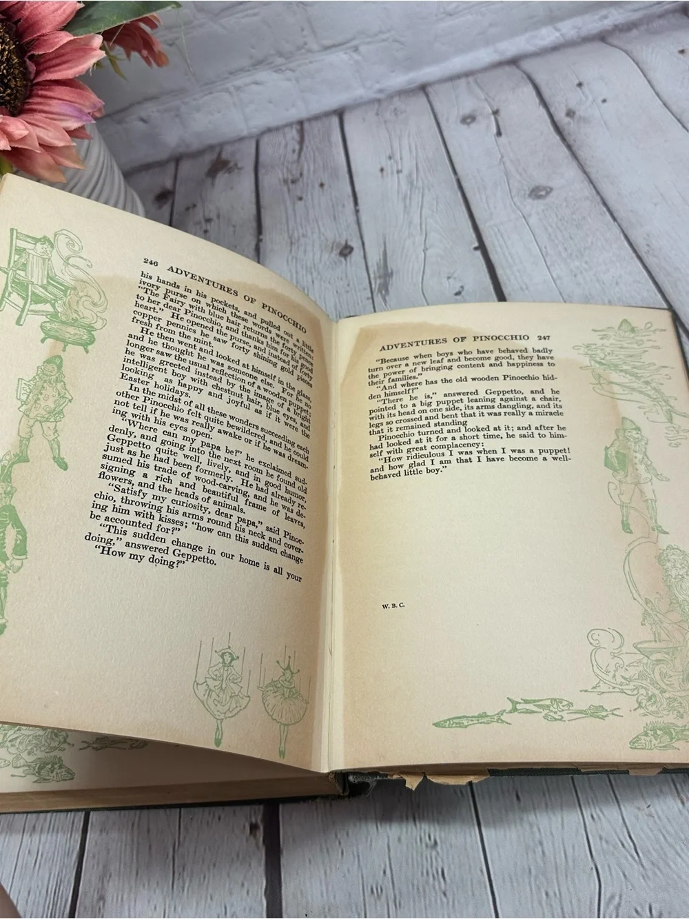vtg 1924 Pinocchio D. collodi mayflower series hardcover illustrated children’s